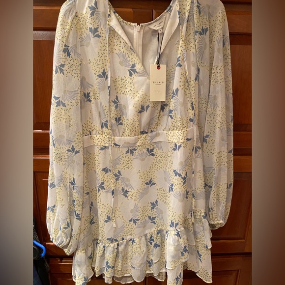 Ted Baker's Suziiee minidress drapes Ted size 4, US 10 - Picture 4 of 8